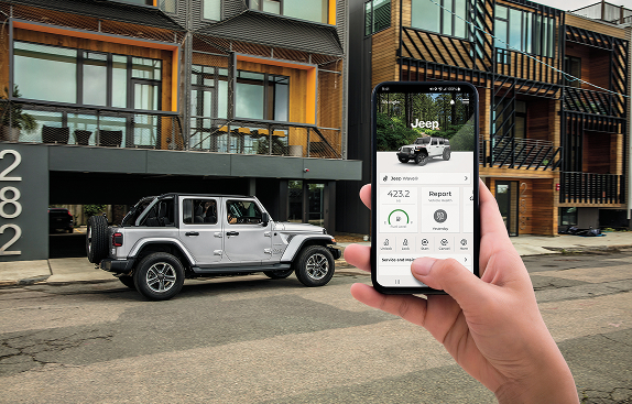 Interfejs aplikacji Jeep® na urządzenia mobilne do wzywania pomocy drogowej